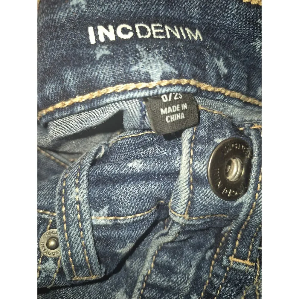 INC Denim Distressed Shorts EUC